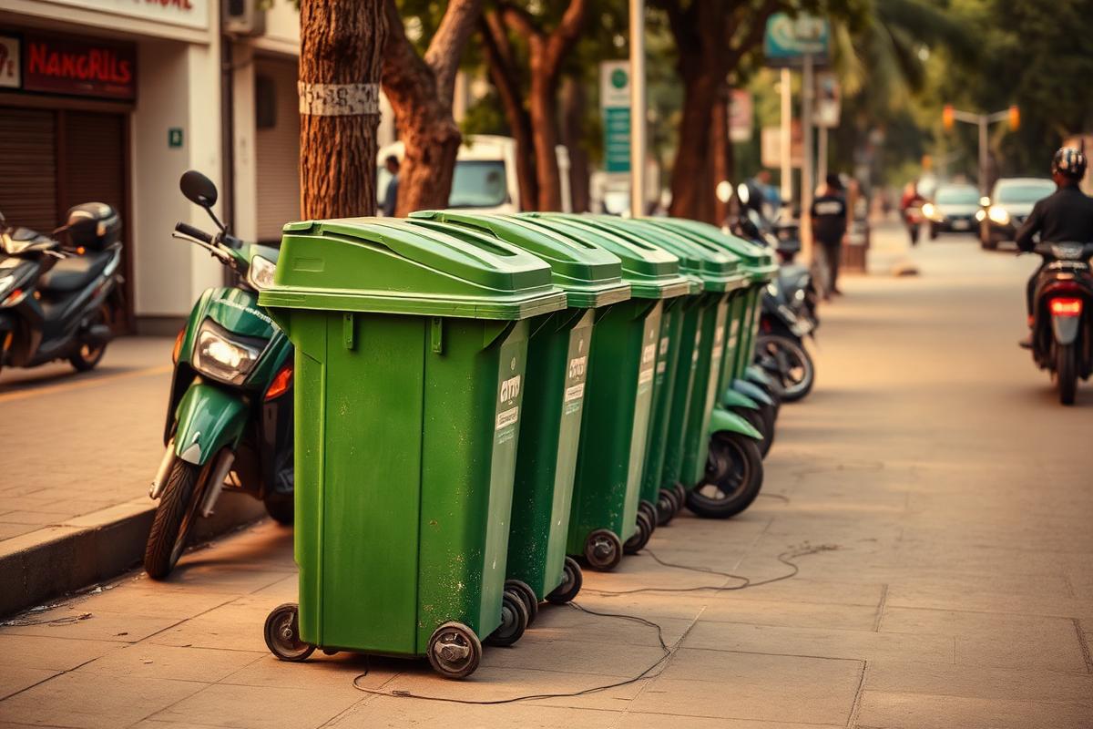 Footpath bins, and the parking spots they now protect